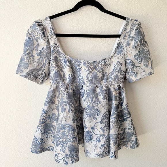 Free People Eloise Jacquard Blouse | Paisley | NWT Retails $168 | XS - Picture 4 of 12